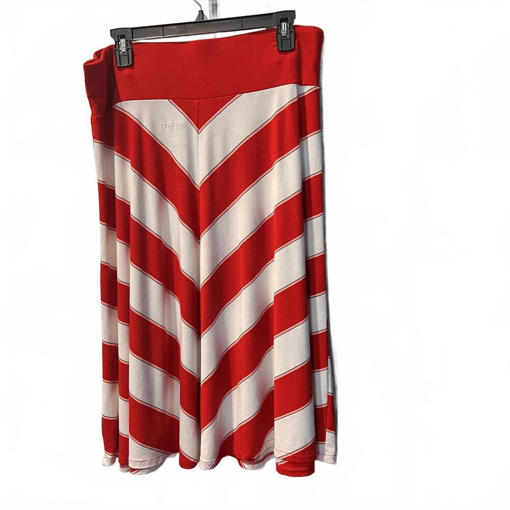 Old Navy Red and White Striped Women's Skirt Size L/G - Picture 2 of 3